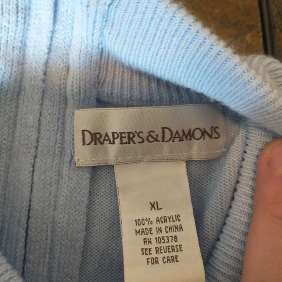 Blue Long Sleeve Drapers and Damons Top XL - Picture 2 of 3